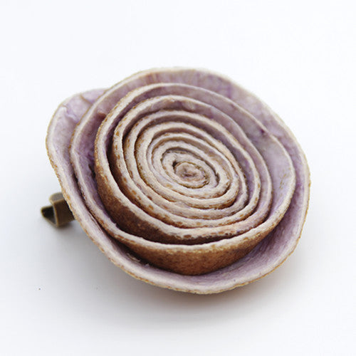 Orange Peel Brooch in Lilac