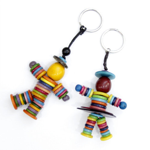 Person Tagua Keyring in Multicolour
