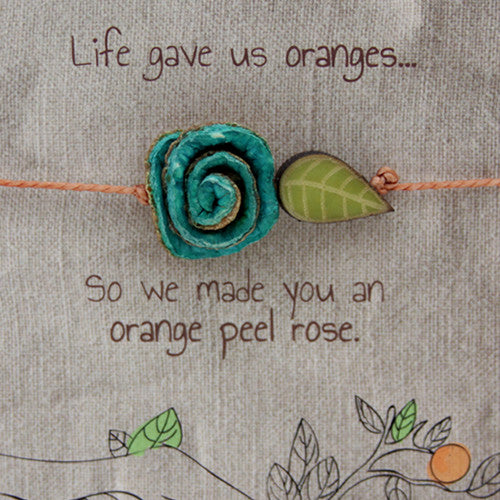 Orange Peel String Bracelet in Turquoise